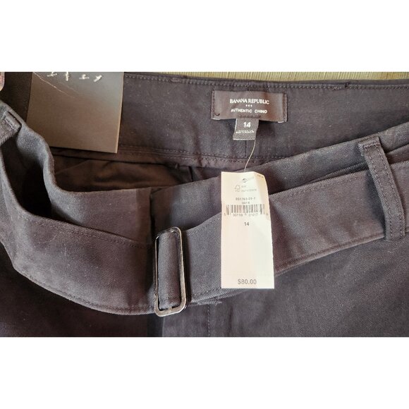 BR Factory Authentic Straight CHINO- Belt -Button Ankle-  Sz 14 NWT - Picture 9 of 9